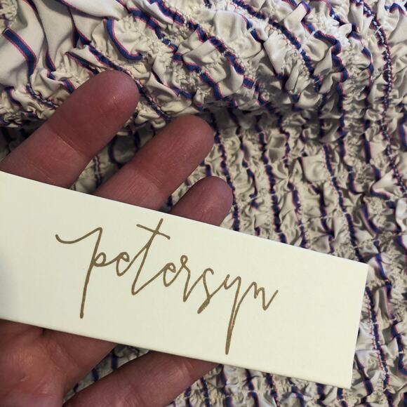 NEW Petersyn Revolve Diana Seersucker Popcorn Dress Size Small - Picture 8 of 9